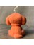El Yapımı Sevimli Köpek Mum - Pembe / 8 x 8 cm 5