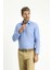 Uzun Kol Slim Fit Dar Kesim Pamuklu Non Iron Saten Klasik Gömlek 1
