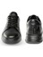 Siyah Casual Bağcıklı Deri Sneakers 7