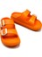 Çift Toka Hafif Eva Yazlık Plaj Terliği Havuz Terliği Lavabo Terliği Turuncu 3