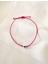 Beyaz Cam Nazar Boncuklu Fuşya Pembe Ip Bileklik 1
