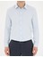Erkek Açık Mavi Slim Fit Armürlü Uzun Kollu Gömlek 50289391-VR003 6