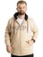 Mode Xl Büyük Beden Erkek Kapüşonlu Sweatshirt New Port 23546 Bej 1