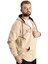 Mode Xl Büyük Beden Erkek Kapüşonlu Sweatshirt New Port 23546 Bej 3