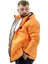 Mode Xl Büyük Beden Erkek Kapitone Mont Kapüşonlu U24606 Oranj 2