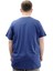 Mode Xl Büyük Beden Erkek T-Shirt V Yaka Baskılı Belıeve U24054 Indigo 4