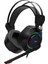 HT405 3.5mm Jack+ USB Kulak Üstü RGB LED Aydınlatmalı Kablolu Gaming Kulaklık Siyah 9