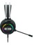 HT401 Kablolu USB 2.0 RGB LED Aydınlatmalı Mikrofonlu Kulak Üstü Gaming Kulaklık Siyah 10