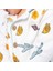 Ekru Yeşil Turuncu Yaprak Kaktüs Desenli Kruvaze Yaka Pijama Takımı - 1015407 2