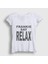 Kadın Beyaz Frankie Say Relax Ross Dizi Friends T-Shirt 1