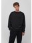 Bisiklet Yaka Siyah Basic Sweatshirt 0S10295-900 2