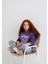 Kapüşonlu Baskılı Mor Sweatshirt 7S10054-88135 2