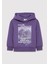 Kapüşonlu Baskılı Mor Sweatshirt 7S10054-88135 3