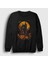 Unisex Siyah Haunted House Halloween Cadılar Bayramı Sweatshirt 1