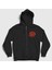 Unisex Siyah Sapnap V2 Flame Alev Ateş Minecraft Fermuarlı Kapüşonlu Sweatshirt 1
