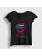 Kadın Siyah Tongue Dil Dudak Falling In Reverse T-Shirt 1