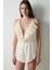 Saten Volan Rose Teddy Krem Bodysuit 2