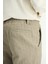 Slim Fit Dar Kesim Yünlü Beli Lastikli Ipli Çizgili Klasik Kumaş Pantolon 5