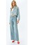 Normal Bel Geniş Paça Düğmeli Kot Pantolon - Wide Leg Jeans 1