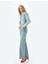 Normal Bel Geniş Paça Düğmeli Kot Pantolon - Wide Leg Jeans 2