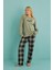 Kadın Genç Milan Bisiklet Yaka Uzun Kollu Pijama Takımı | 50902-48 2