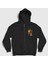 Unisex Siyah Vampurr Vampir Hediye Kedi Kedili Fermuarlı Kapüşonlu Sweatshirt 1
