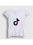 Kadın Beyaz Logo Sosyal Medya Tiktok T-Shirt 1