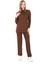 Viskon Tunik ve Pantolon Takım-Kahverengi 1