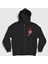 Unisex Siyah Momo Ayase Anime Dandadan Fermuarlı Kapüşonlu Sweatshirt 1
