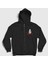 Unisex Siyah Müzik V2 Björk Fermuarlı Kapüşonlu Sweatshirt 1