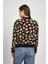24367 Leopar Detay Triko Hırka Siyah 5