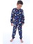 Galaxy ve Astronot Baskılı Pamuk Uzun Kollu Erkek Pijama Takımı (3,4,5,6,7,8 Yaş) 2