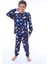 Galaxy ve Astronot Baskılı Pamuk Uzun Kollu Erkek Pijama Takımı (3,4,5,6,7,8 Yaş) 3
