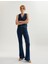 Uzun Ispanyol Paça Düğmeli Dar Kalıp Denim Pantolon - Flare Jeans 2