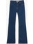 Uzun Ispanyol Paça Düğmeli Dar Kalıp Denim Pantolon - Flare Jeans 3
