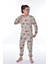 Fil Aslan Zebra Baskılı Pamuk Uzun Kollu Erkek Pijama Takımı (3,4,5,6,7,8 Yaş) 1