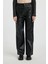Suni Deri Pantolon Wide Leg Geniş Bol Paça Kargo Cepli Basic Düz B0462AX23AU 4
