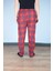 Kadın Süet Pijama Tek Alt | Kırmızı Lacivert 3