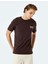 Slogan Baskılı Bisiklet Yaka Kısa Kollu Pamuklu Slim Fit Tişört 1
