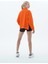 Daily Core - Turuncu Oversize Yarım Fermuarlı Sweatshirt 4