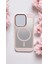 iPhone 14 Pro Uyumlu Pudra Pembe Buzlu Transparan Magsafe Kılıf 1
