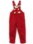 Ayıcık Aksesuarlı Kısa Paça Unisex Bebek Çocuk Salopet Kırmızı 001-0001960 1