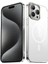 Apple iPhone 15 Pro Kılıf Wireless Şarj Özellikli Şeffaf G-Glass Kapak-Titanyum 1