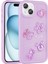 Apple iPhone 15 Plus Kılıf Kabartma Figürlü Parlak Toys Silikon Kapak-Mor 1