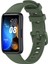 Huawei Band 8 Uyumlu Klasik Kordon Zore - Koyu Yeşil 1