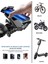 Sp3 Motorsiklet Telefon Tutucu E-Bike Bisiklet Elektrikli Scooter Uyumlu Gidona Bağlanan Kilit Butonlu Telefon Tutacağı 5