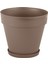 YS08 Yalı Saksı Drenaj Aparatlı Tabaklı Dekoratif Saksı 55CM, 76 Litre Mocha 1