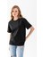 Unisex T-Shirt, Kısa Kollu Oversize T-Shirt, Pamuklu Siyah Bisiklet Yaka Oversize Tişört, Kadın Tişört, Erkek Tişört. 1
