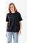 Unisex T-Shirt, Kısa Kollu Oversize T-Shirt, Pamuklu Siyah Bisiklet Yaka Oversize Tişört, Kadın Tişört, Erkek Tişört. 2