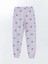 Young Gri Bisiklet Yaka Baskılı Kadın Pijama Takımı 3